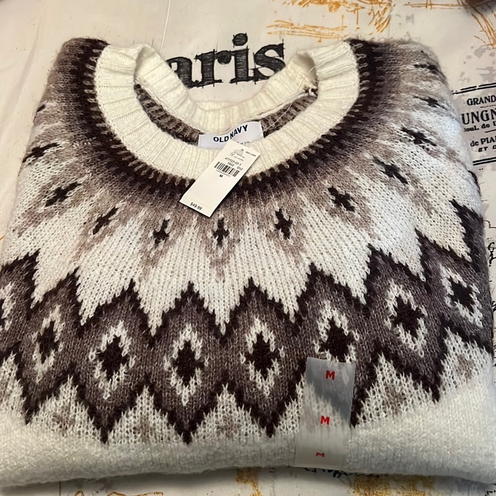 Fair Isle Cozy Shaker Sweater